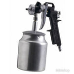 Pistolet pneumatique de peinture noir avec godet en aluminium