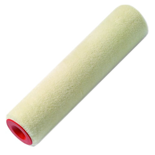 Rouleau à peinture à manchon crème avec embout rouge en plastique