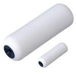 Rouleaux à peinture en mousse blanche, grand et petit format, à axe bleu foncé