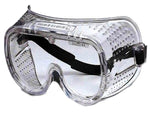 Lunettes de protection transparentes à ventilation latérale et sangle élastique noire