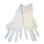 Paire de gants de travail en coton blanc à poignets en maille côtelée