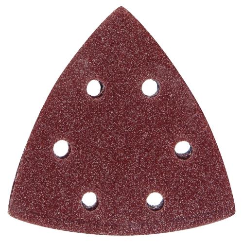 Feuille abrasive triangulaire marron à six trous pour ponceuse multifonction