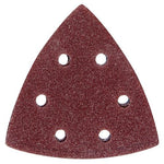 Feuille abrasive triangulaire marron à six trous pour ponceuse multifonction