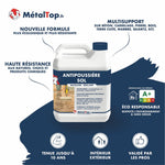 Bidon Antipoussière Sol MétalTop incolore et brillant, multisupport, tenue jusqu'à 10 ans