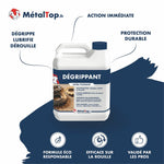 Bidon de dégrippant MétalTop.fr ultra puissant : dégrippe, lubrifie et dérouille