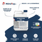 Bidon Hydrofuge Sol MétalTop multisupport incolore pour béton, pierre, carrelage et bois