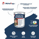 Pot de peinture MétalTop pour mur extérieur haute résistance, anti-UV, tenue jusqu'à 10 ans