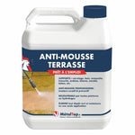 Bidon anti-mousse terrasse MétalTop prêt à l'emploi, traitement de dalles au jet haute pression