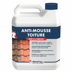 Bidon blanc Anti-mousse toiture MétalTop prêt à l'emploi pour tuiles et toitures