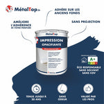 Pot de sous-couche mat Impression opacifiante MétalTop, sans solvant, adhérence renforcée