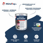 Pot de peinture bâtiment MétalTop haute résistance, intérieur-extérieur et résistante aux UV