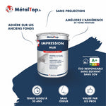 Pot MétalTop Impression Mur, sous-couche mat blanche pour murs, couvrante et microporeuse