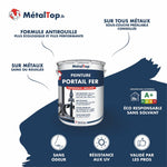 Pot de peinture MétalTop Portail Fer antirouille brillant, avec ses avantages en infographie