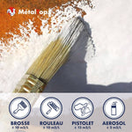 Peinture antirouille MétalTop : rendements au litre à la brosse, rouleau, pistolet et aérosol