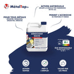 Bidon de Dérochant Galva MétalTop : décapant antirouille, dégraissant et détartrant pour tous métaux