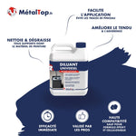 Bidon de diluant universel MétalTop.fr, solvant nettoyeur dégraissant pour peintures et vernis