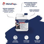 Bidon de dégraissant industriel multisurfaces MétalTop pour métaux, plastiques et moteurs