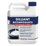 Bidon de diluant bicomposants MétalTop pour peinture et vernis, bouchon bleu marine