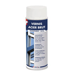 Aérosol de vernis acier brut MétalTop transparent satin, antirouille incolore pour métaux
