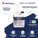 Bidon Hydrofuge Béton MétalTop incolore anti-taches, pour béton intérieur et extérieur