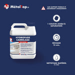 Bidon Hydrofuge carrelage anti taches MétalTop, incolore, pour grès, pierre, marbre et terre cuite