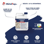 Bidon d'hydrofuge crépi MétalTop haute protection, intérieur et extérieur, sans solvant