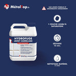 Bidon hydrofuge joint carrelage MétalTop haute résistance, incolore, pour joints poreux