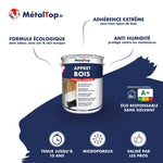 Pot de MétalTop Appret Bois intérieur-extérieur, microporeux, mat velouté, sans odeur ni COV