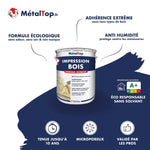 Pot d'Impression Bois MétalTop intérieur-extérieur, microporeux et anti-humidité pour bois