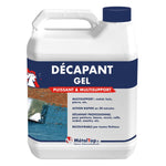 Bidon blanc de décapant gel MétalTop, puissant et multisupport, pour peinture, vernis et lasure
