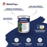 Pot de peinture anticorrosion MétalTop, formule antirouille sans solvant, tenue jusqu'à 15 ans