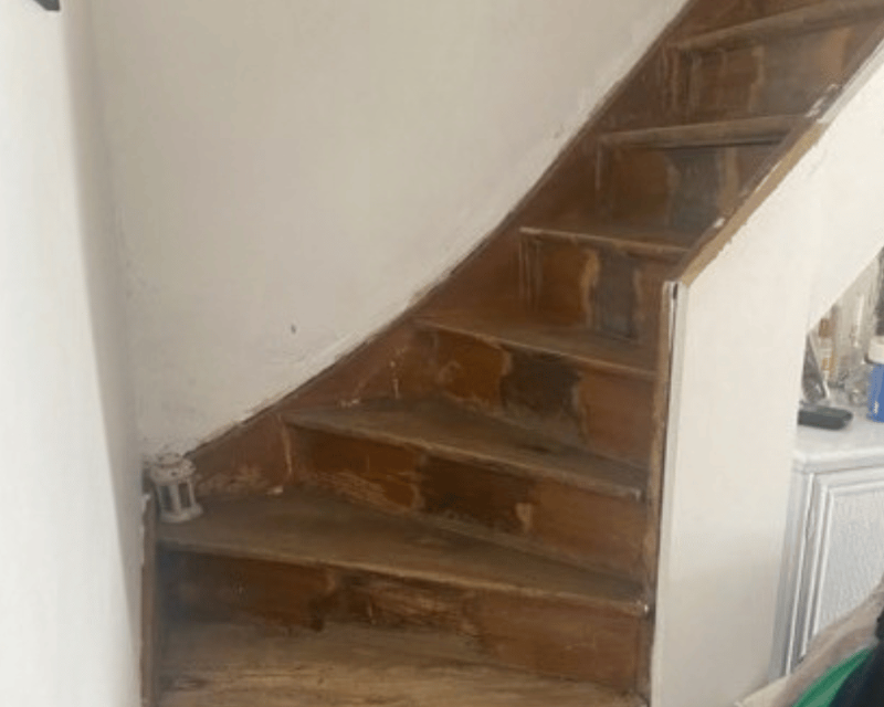 Après : Rénovation d'un escalier