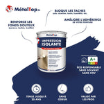 Pot d'impression isolante MétalTop pour supports tachés, sans solvant et sans odeur