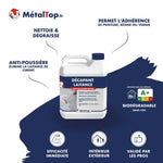 Bidon de décapant laitance MétalTop anti-poussière béton, nettoyant et dégraissant multisurface