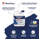 Bidon de décapant métal MétalTop gélifié, éliminant toutes formules de peintures sur métaux ferreux