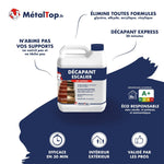 Bidon de décapant escalier MétalTop gel express, action en 30 minutes sur bois et métal
