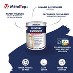 Pot de peinture MétalTop « Peinture Couloir » aux finitions velours, lavable et sans solvant
