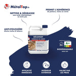 Bidon de décapant MétalTop pour carreaux de ciment, anti-poussière et dégraissant