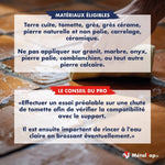 Nettoyage d'un carrelage en terre cuite au chiffon, avec liste des matériaux éligibles