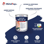 Pot de peinture MétalTop Tête de Lit haute résistance, velours, lavable, sans solvant