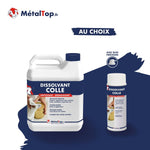Dissolvant colle MétalTop en bidon et en spray avec buse précision, nettoyant dégraissant