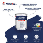 Pot de peinture hydrofuge MétalTop intérieur-extérieur, lavable, couvrant, tenue jusqu'à 15 ans