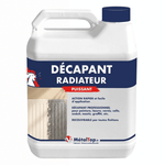 Bidon blanc de décapant radiateur puissant MétalTop avec bouchon bleu