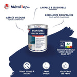 Pot de peinture Toile de verre MétalTop, finition velours, excellent couvrant, lavable, sans solvant
