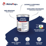 Pot de peinture MétalTop Plinthe haute résistance, finition velours, lavable et sans solvant