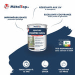 Pot de peinture MétalTop pour fenêtre bois, intérieur et extérieur, résistante aux UV