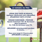 Conseil pro : dérouillant phosphatant et dosage 12% de durcisseur pour peinture sur métal rouillé