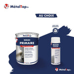 Wash Primaire MétalTop en pot et bombe aérosol, primaire d'accroche pour métaux