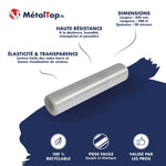 Rouleau de film étirable transparent MétalTop, 450 mm x 300 m, 20 microns