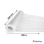 Rouleau de film étirable transparent, largeur 450 mm, longueur 300 m